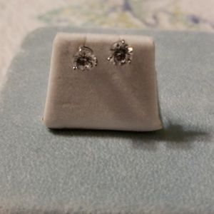 Cz sterling silver diamond earrings